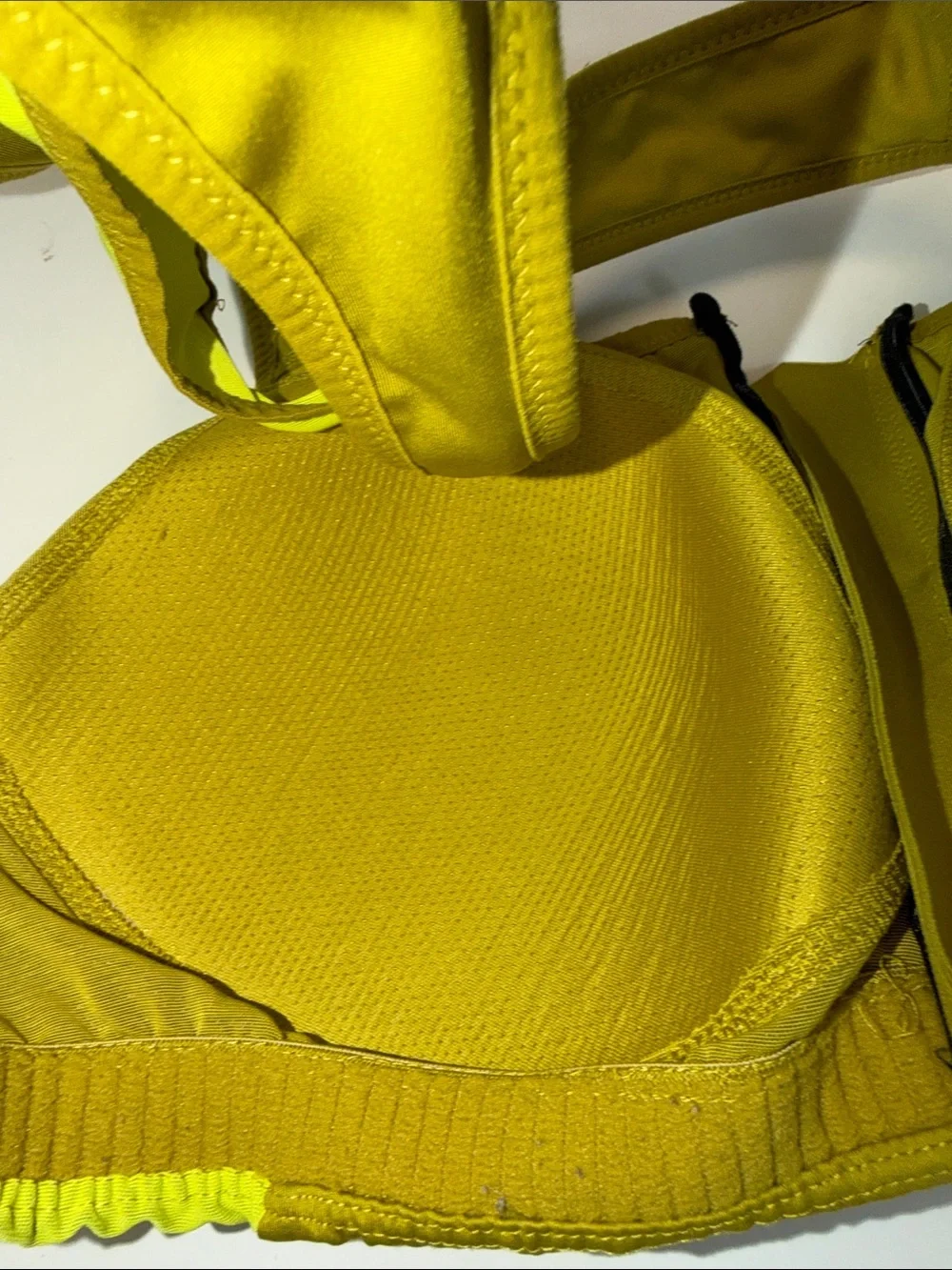 Nike Women’s Yellow and Olive Racerback sports bra